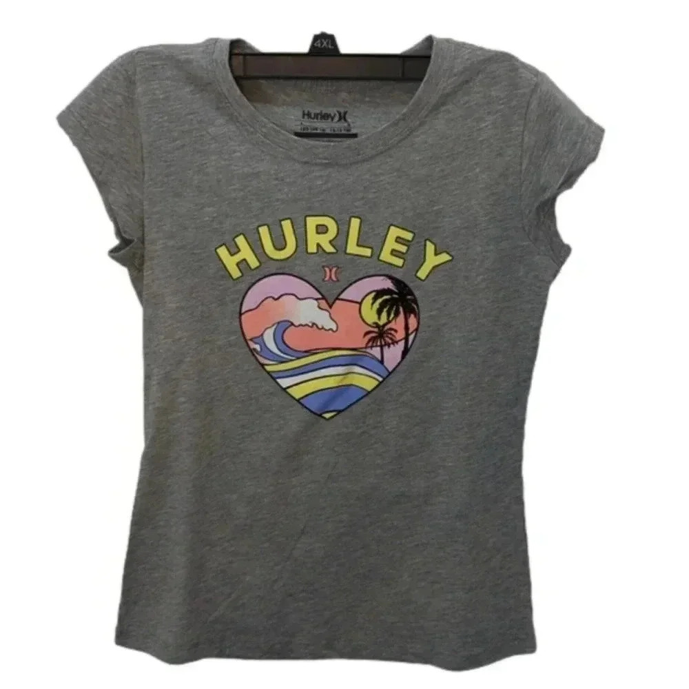 Hurley heart wave graphic tee